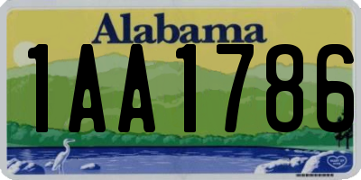 AL license plate 1AA1786