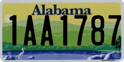 AL license plate 1AA1787