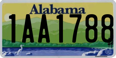 AL license plate 1AA1788