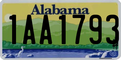 AL license plate 1AA1793