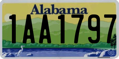 AL license plate 1AA1797