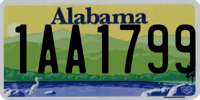 AL license plate 1AA1799