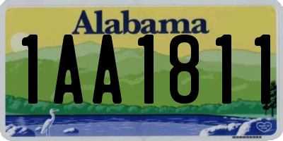 AL license plate 1AA1811