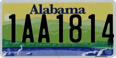 AL license plate 1AA1814