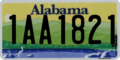 AL license plate 1AA1821