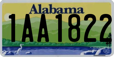 AL license plate 1AA1822