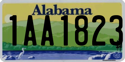 AL license plate 1AA1823