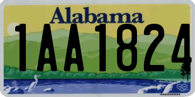 AL license plate 1AA1824