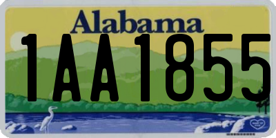 AL license plate 1AA1855