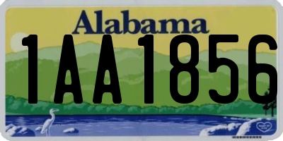 AL license plate 1AA1856