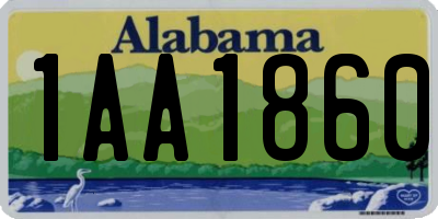 AL license plate 1AA1860