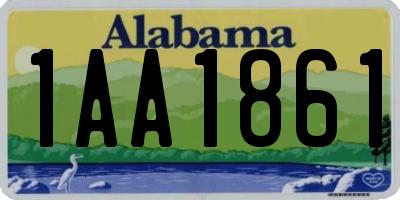 AL license plate 1AA1861