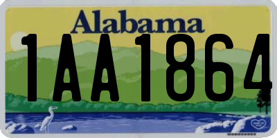 AL license plate 1AA1864