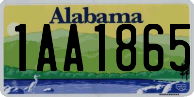 AL license plate 1AA1865