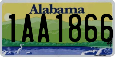 AL license plate 1AA1866