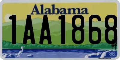 AL license plate 1AA1868