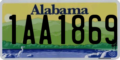 AL license plate 1AA1869