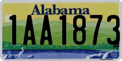 AL license plate 1AA1873