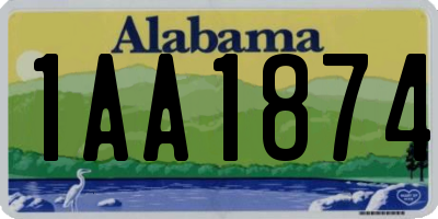 AL license plate 1AA1874