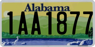 AL license plate 1AA1877