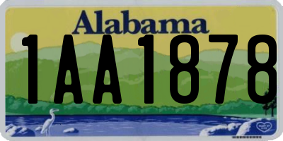 AL license plate 1AA1878