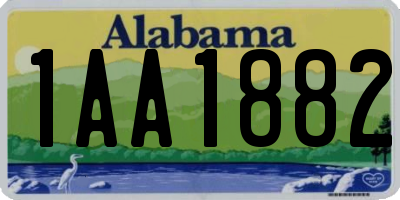 AL license plate 1AA1882