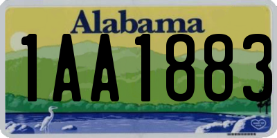 AL license plate 1AA1883