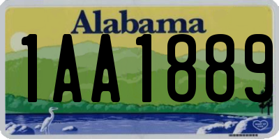 AL license plate 1AA1889