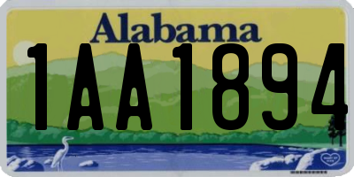 AL license plate 1AA1894