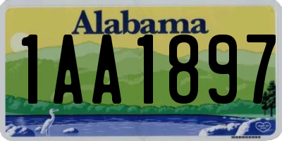 AL license plate 1AA1897