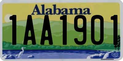 AL license plate 1AA1901