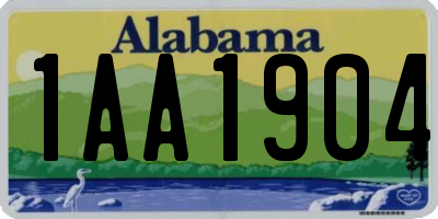 AL license plate 1AA1904