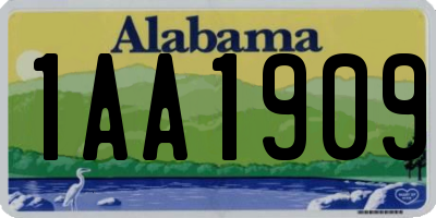 AL license plate 1AA1909