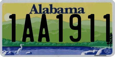 AL license plate 1AA1911