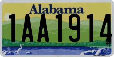 AL license plate 1AA1914