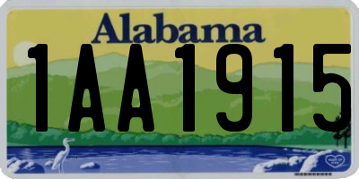 AL license plate 1AA1915