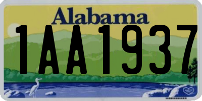 AL license plate 1AA1937