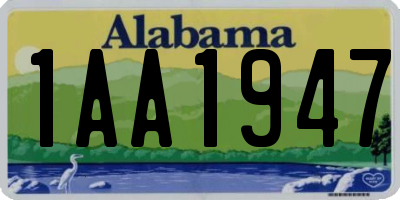 AL license plate 1AA1947