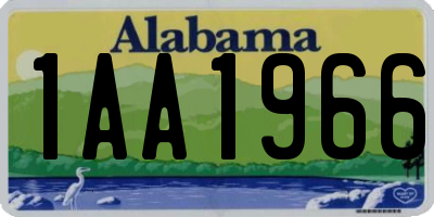 AL license plate 1AA1966