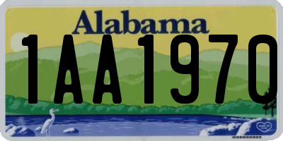 AL license plate 1AA1970