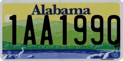 AL license plate 1AA1990