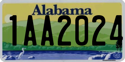 AL license plate 1AA2024