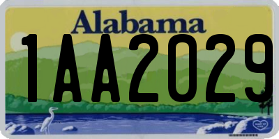 AL license plate 1AA2029