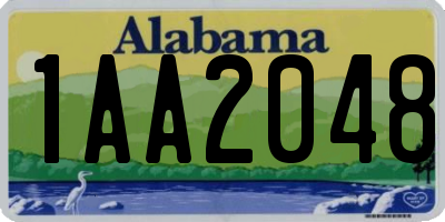 AL license plate 1AA2048
