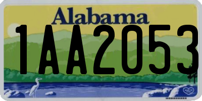 AL license plate 1AA2053