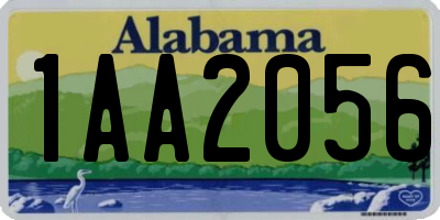 AL license plate 1AA2056