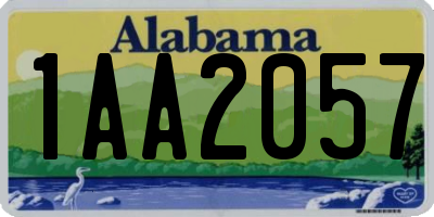 AL license plate 1AA2057