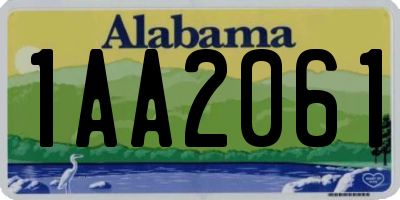 AL license plate 1AA2061