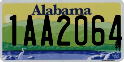 AL license plate 1AA2064