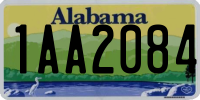 AL license plate 1AA2084